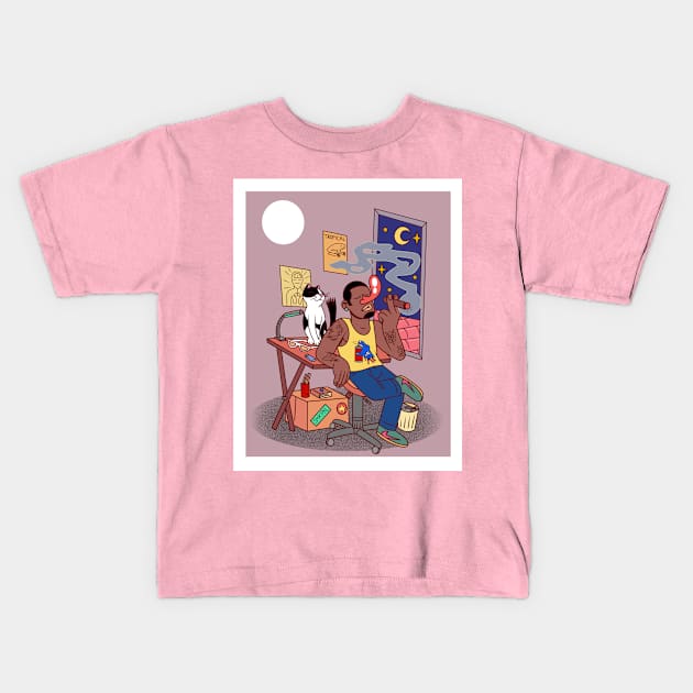 Cuarentine Chillout Kids T-Shirt by Jim Pixel Inc